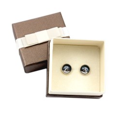 Rottweiler. Pet in your ear. Earrings with box. Photojewelry. Handmade