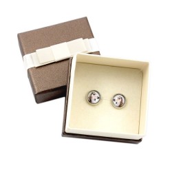 Saluki. Pet in your ear. Earrings with box. Photojewelry. Handmade