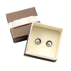 Samoyed. Pet in your ear. Earrings with box. Photojewelry. Handmade
