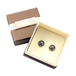 Boxer uncropped. Pet in your ear. Earrings with box. Photojewelry. Handmade