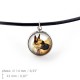 Necklace, pendant with box for dog lovers. Photo Jewelry. Handmade