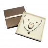 Leoneberger. Jewelry with box for people who love dogs. Earrings, a bracelet and necklace. Photojewelry.