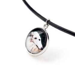 Barzoï. Collier, pendentif pour les personnes qui aiment les chiens. Bijoux photo Fait main.
