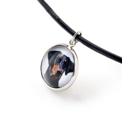 Dobermann unropped. Necklace, pendant for people who love dogs. Photojewelry. Handmade.