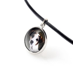 Jack Russell Terrier. Halskette, Anhänger für Menschen, die Hunde lieben. Foto-Schmuck. Handarbeit (Handmade).