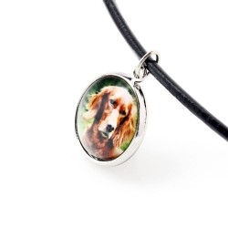 Setter. Collier, pendentif pour les personnes qui aiment les chiens. Bijoux photo Fait main.