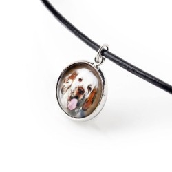 Clumber Spaniel. Collier, pendentif pour les personnes qui aiment les chiens. Bijoux photo Fait main.