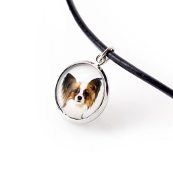 Papillon. Necklace, pendant for people who love dogs. Photojewelry. Handmade.