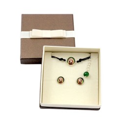 Setter. Jewelry with box for people who love dogs. Earrings and bracelet. Photojewelry. Handmade.