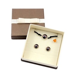 Leoneberger. Jewelry with box for people who love dogs. Earrings and bracelet. Photojewelry. Handmade.