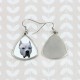 Collection of earrings with images of purebred dogs, unique gift