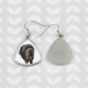 Neue Kollektion der Ohrringe mit Bild der Rassehunde, schön Geschenk
