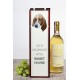 Akita - Boîte pour le vin avec l'image d'un chien.
