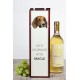 Japanischer Akita - Wein-Schachtel mit dem Bild eines Hundes.