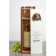 Wine box with an image of a dog.