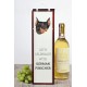 Boîte pour le vin avec l'image d'un chien.