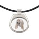 A necklace with a Afghan Hound dog. A new collection with the geometric dog