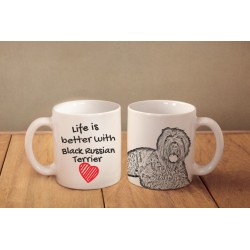 Mug with a dog and description "Life is better..." 