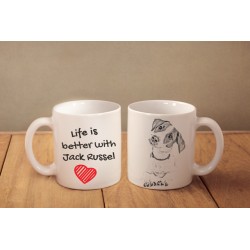 Jack Russell Terrier - une tasse avec un chien. "Life is better". De haute qualité tasse en céramique.