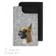 Boxer cropped - Un étui en feutre pour votre téléphone portable avec une image du chien brodée