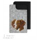 Brittany spaniel - A felt phone case with an embroidered image of a dog.
