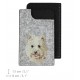 Cairn Terrier - Funda de fieltro con la imagen bordada del perro para teléfono.