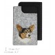 Cardigan Welsh Corgi - A felt phone case with an embroidered image of a dog.