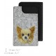 Chihuahua longhaired - Un étui en feutre pour votre téléphone portable avec une image du chien brodée