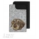 Tackel wirehaired - Un étui en feutre pour votre téléphone portable avec une image du chien brodée
