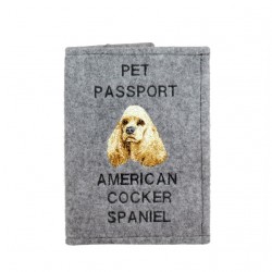Cocker americano - Custodia per passaporto per cane con ricamo. Novita