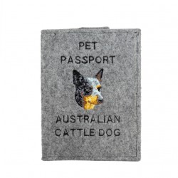 Bouvier australien - Etui pour passeport pour le chien avec motif brodé. Nouveauté