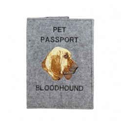 Chien de Saint Hubert - Custodia per passaporto per cane con ricamo. Novita