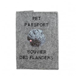 Bouvier des Flandres - Etui pour passeport pour le chien avec motif brodé. Nouveauté