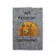Dachshund longhaired - Passport wallet for the dog with embroidered pattern. New product!