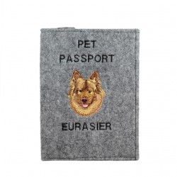 Eurasier - Custodia per passaporto per cane con ricamo. Novita