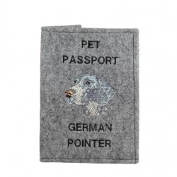 German Shorthaired Pointer - Passport wallet for the dog with embroidered pattern. New product!