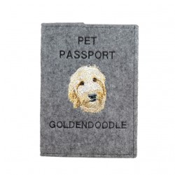 Goldendoodle - Etui pour passeport pour le chien avec motif brodé. Nouveauté