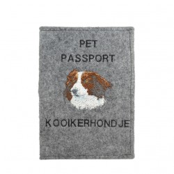 Kooikerhondje - Passport wallet for the dog with embroidered pattern. New product!