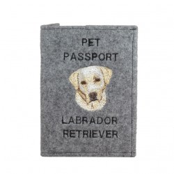 Labrador Retriever - Custodia per passaporto per cane con ricamo. Novita