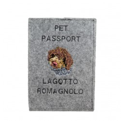 Romagna Water Dog - Passport wallet for the dog with embroidered pattern. New product!