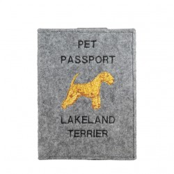 Lakeland Terrier - Custodia per passaporto per cane con ricamo. Novita