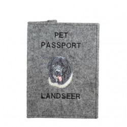 Landseer - Etui pour passeport pour le chien avec motif brodé. Nouveauté