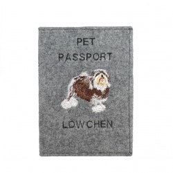 Löwchen - Schoner für einen Pass für den Hund mit gesticktem Muster. Neuheit
