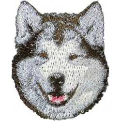 Malamute de l’Alaska - Broderie, plaque avec l'image d'un chien de race.
