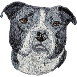 Buldog amerykański - haft, naszywka z wizerunkiem psa
