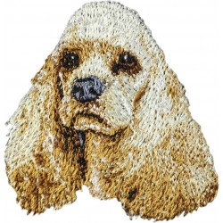 Cocker américain - Broderie, plaque avec l'image d'un chien de race.