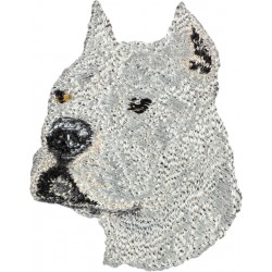 Pit bull terrier americano - Bordado con una imagen de un perro de raza.