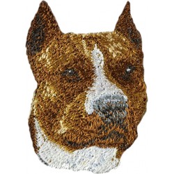 Amerykański staffordshire terier - haft, naszywka z wizerunkiem psa