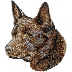 Kelpie australiano - Bordado con una imagen de un perro de raza.