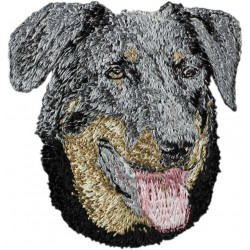 Berger de Beauce - Broderie, plaque avec l'image d'un chien de race.